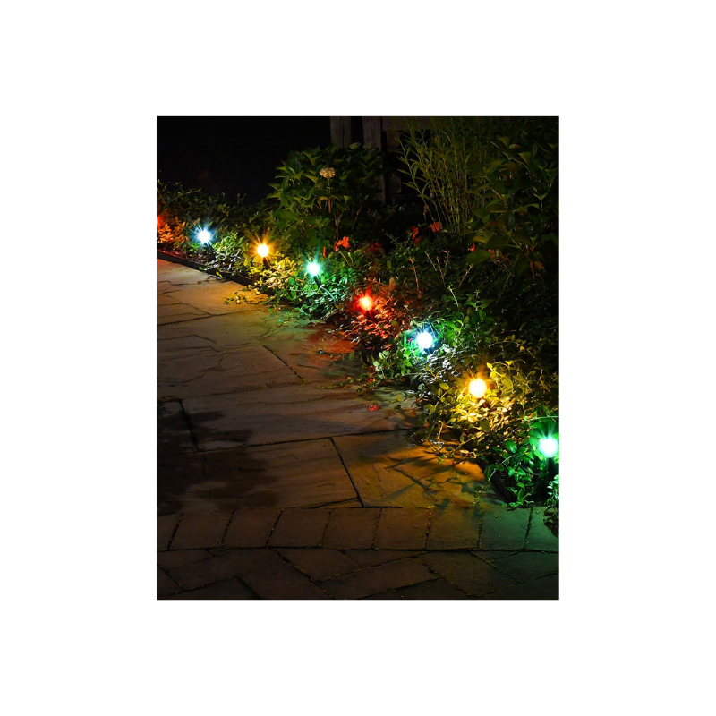 Multicolor Solar-Powered Pathway Lights LumaBase